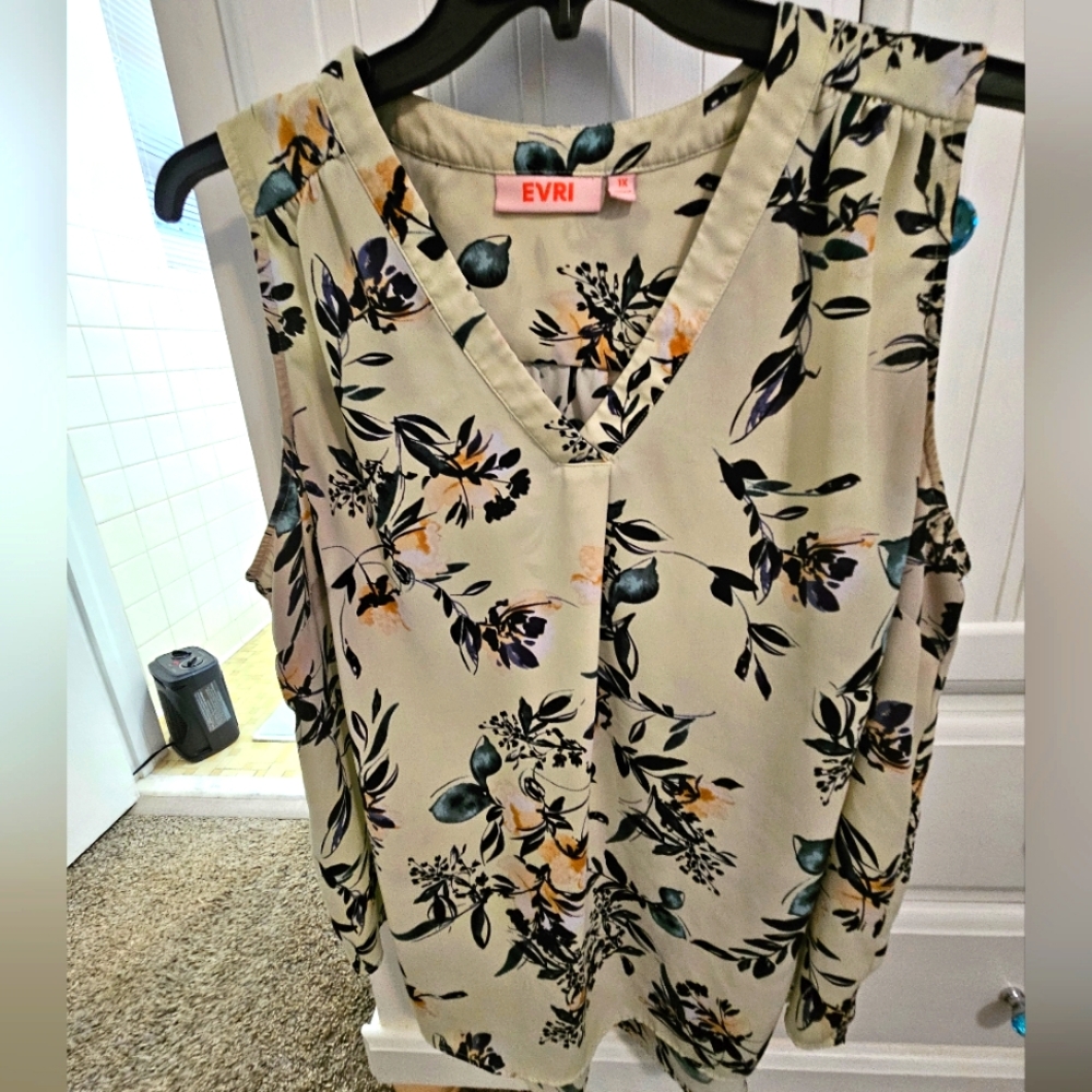 Yellow floral blouse